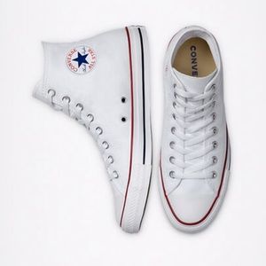 size 8 high top white converse